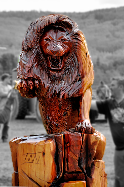 lion carving